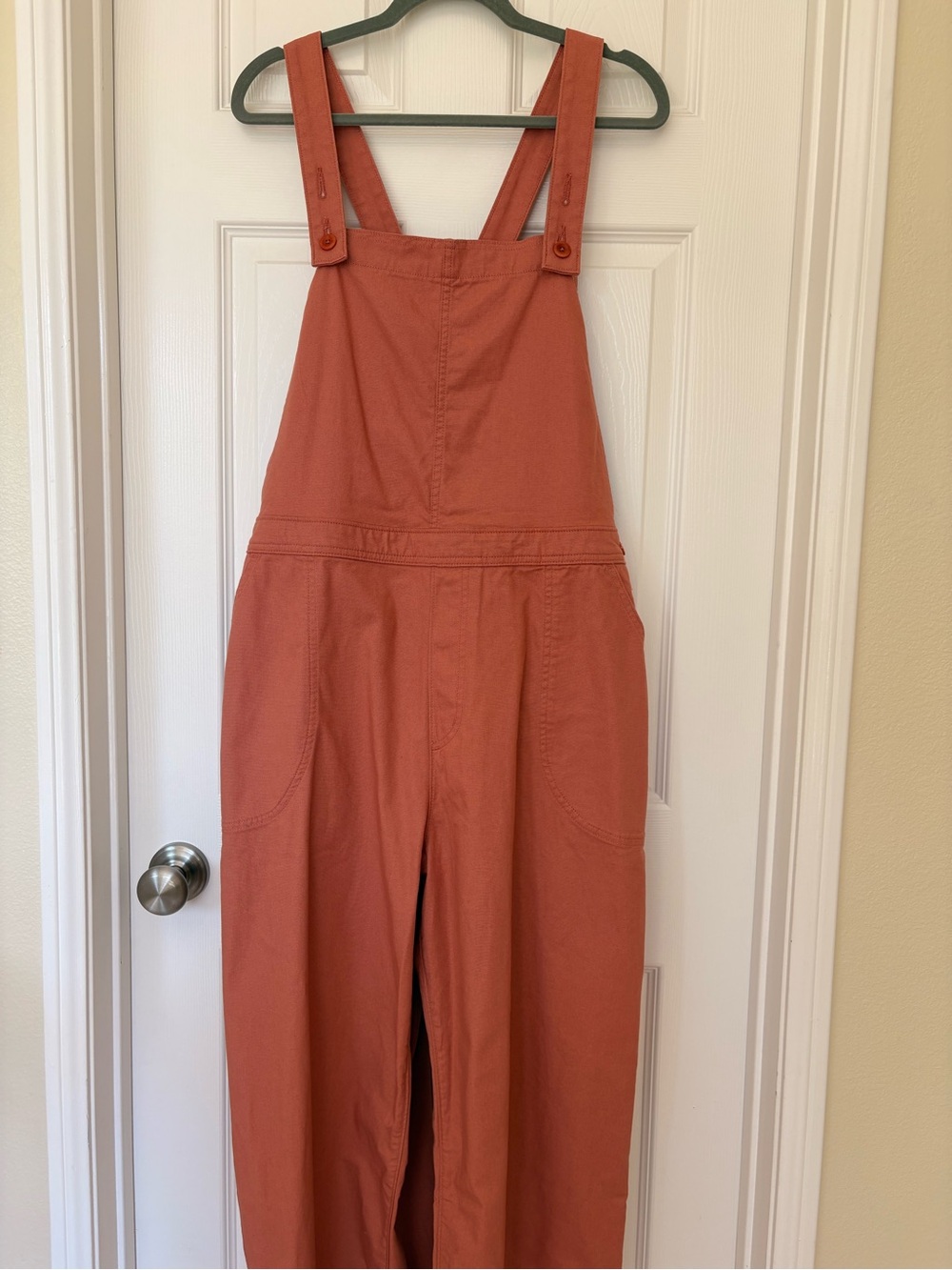 Patagonia Stand Up Cropped Overalls Quartz Coral Organic Cotton